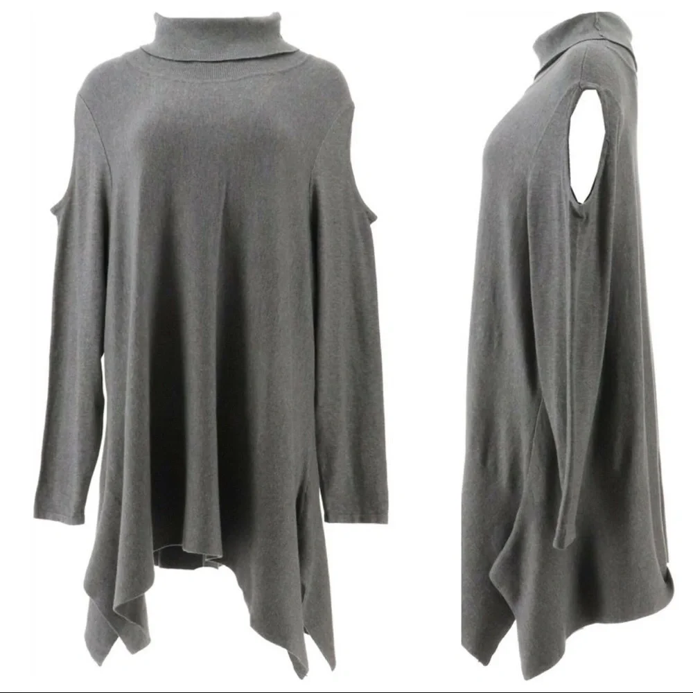 Gray turtleneck sweater - Picture 7 of 7